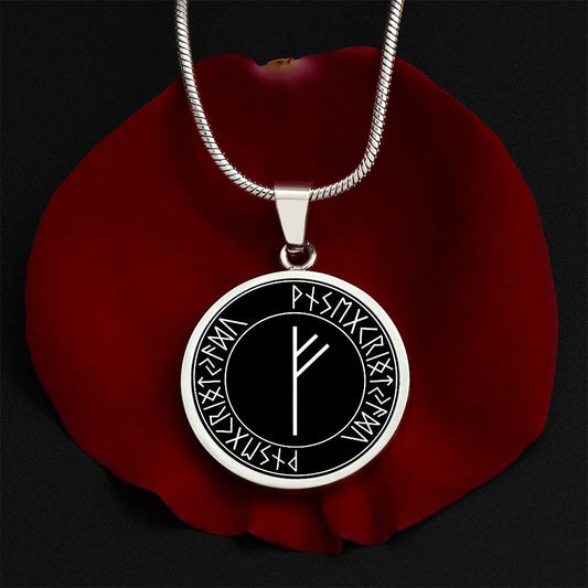 Runes of Success Necklace in Silver or Gold - Fehu