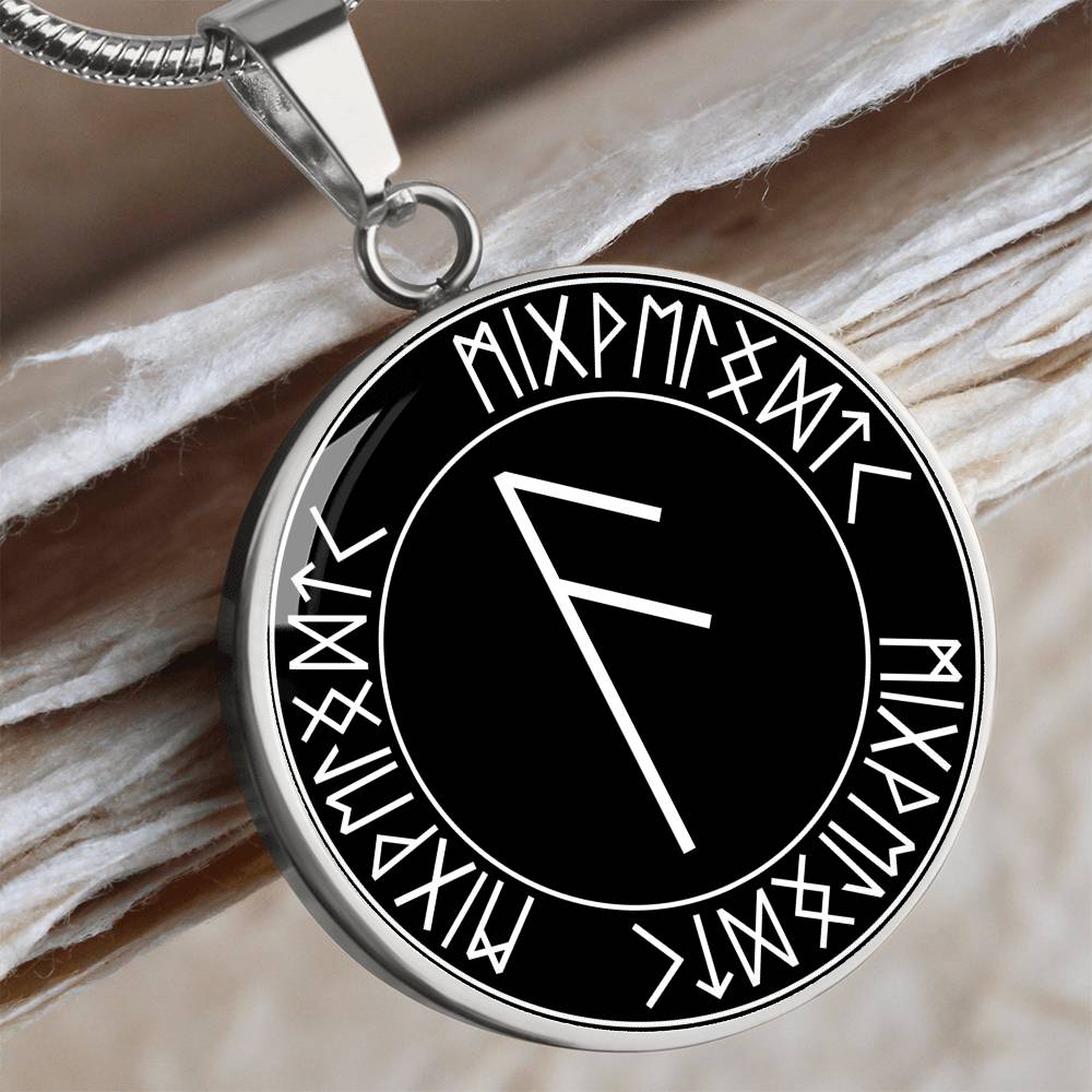 Runes of Communication Necklace in Silver or Gold - Ansuz