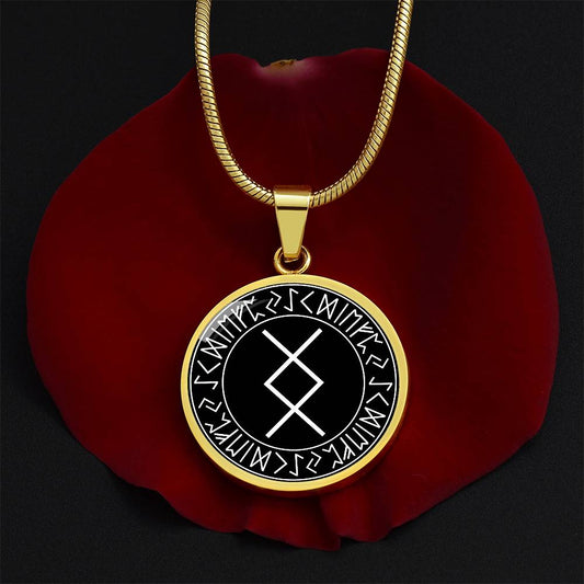 Runes of Growth Necklace in Gold or Silver - Inguz