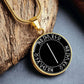 Runes of Patience Necklace in Silver or Gold - Isa or Isaz