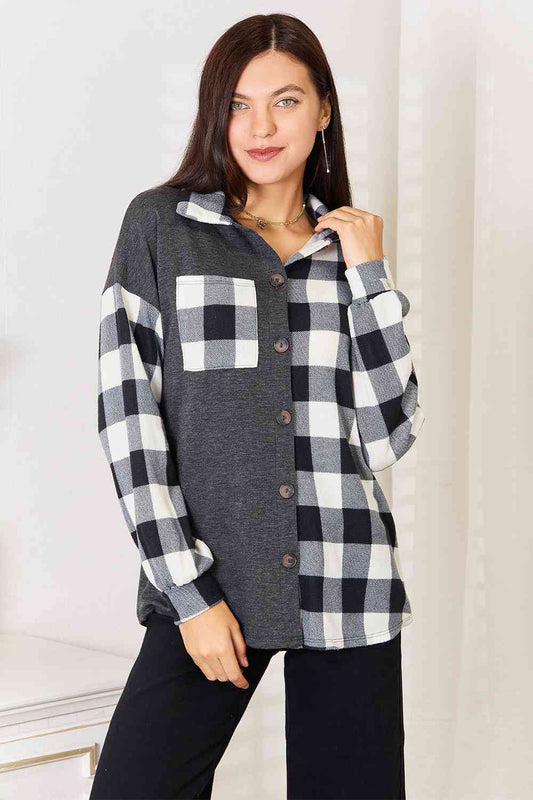 Side By Side Plaid Shacket